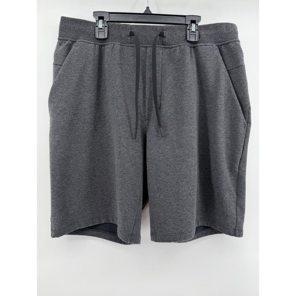 Lululemon Mens City Sweat Short Heathered Charcoal Grey XL Drawstring Gym